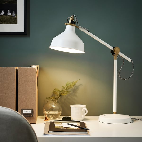 RANARP work lamp, off-white, 19 cm