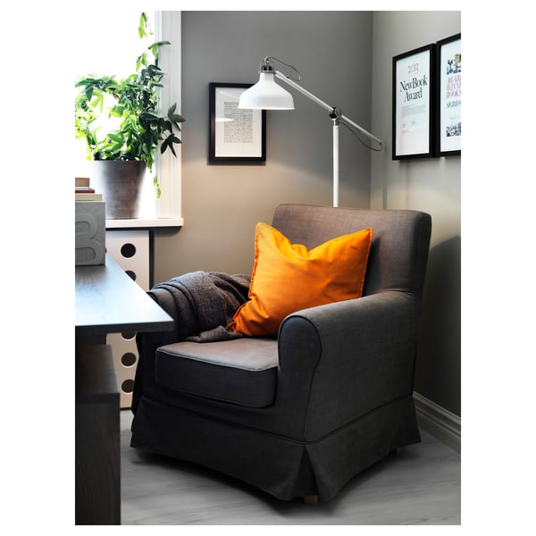 RANARP Floor lamp/reading - dirty white ,