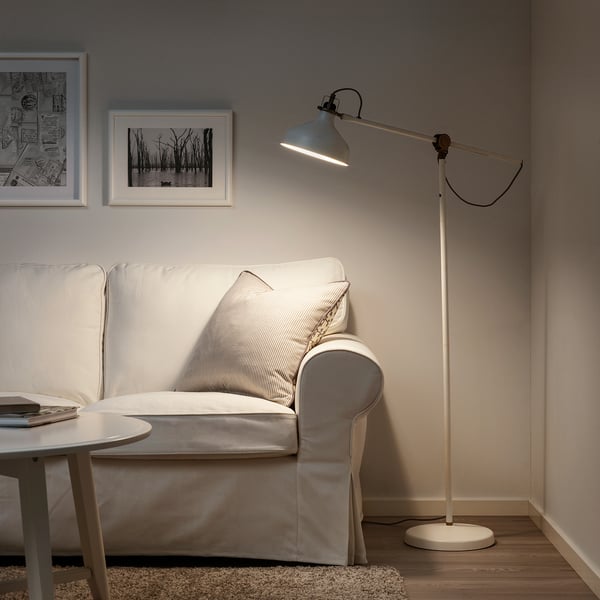 RANARP Floor lamp/reading - dirty white ,
