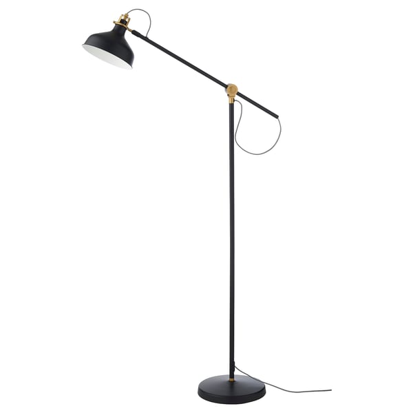 RANARP floor/reading lamp, black, 185x280 mm cm