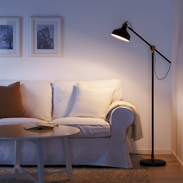 RANARP floor/reading lamp, black, 760 mmx280 mm cm