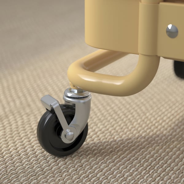 RÅSKOG trolley, beige-yellow, 28x38x61 cm