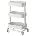 RÅSKOG trolley, white, 35x45x77 cm