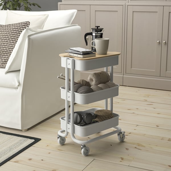 RÅSKOG - RÅSKOG Trolley, white, 28x38x61 cm