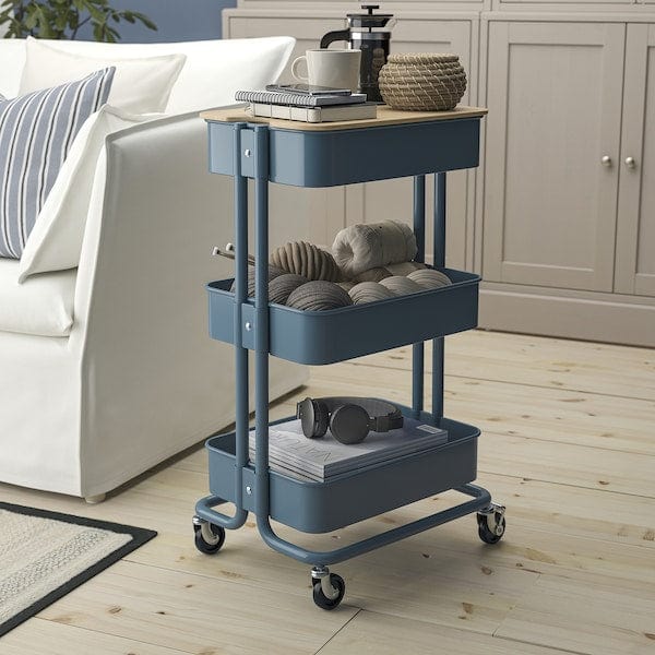 Ikea RÅSKOG - Trolley, grey-blue,35x45x77 cm