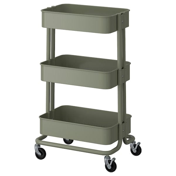 Ikea RÅSKOG - Trolley, grey-green,35x45x77 cm