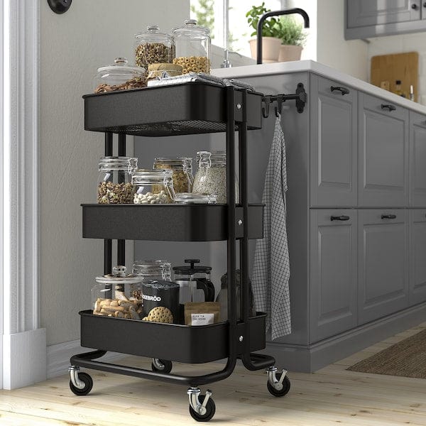 Ikea RÅSKOG - Trolley, black,35x45x77 cm