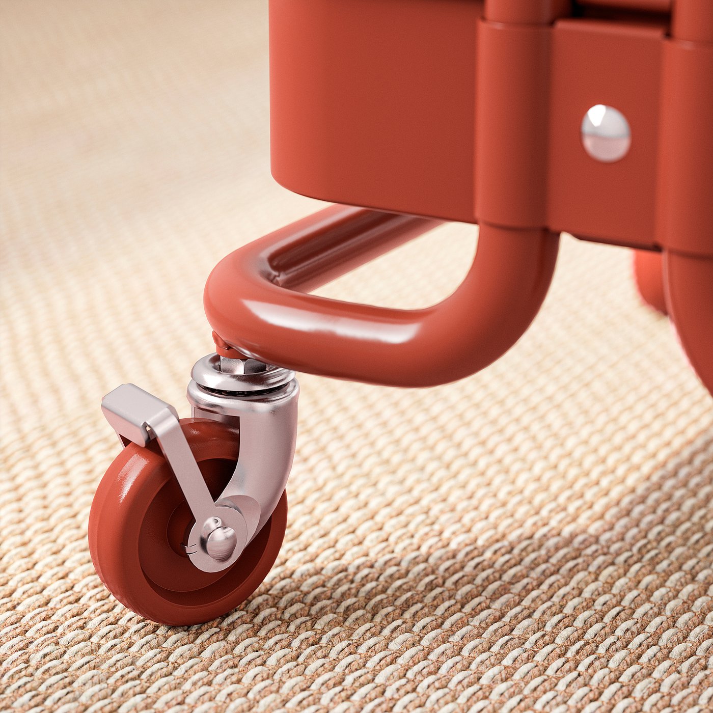 RÅSKOG trolley, red-brown, 28x38x61 cm