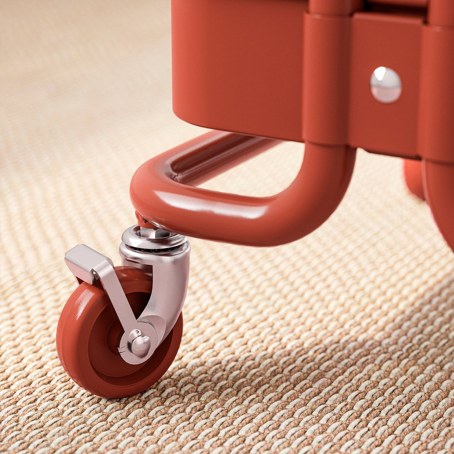 RÅSKOG trolley, red-brown, 28x38x61 cm