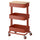 RÅSKOG / NORRÅVA trolley with lid, red-brown, 35x45x77 cm