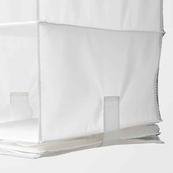 RASSLA storage with 5 compartments, white, 25x40x98 cm