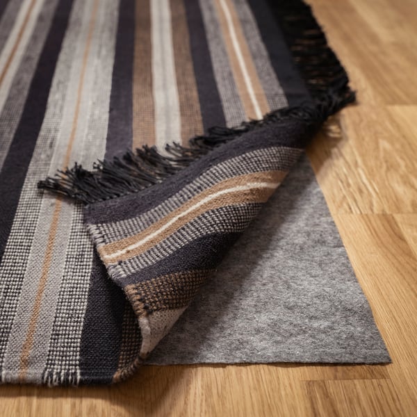 RÅVAROR rug, flatweave, handwoven black/brown gray, 170x240 cm