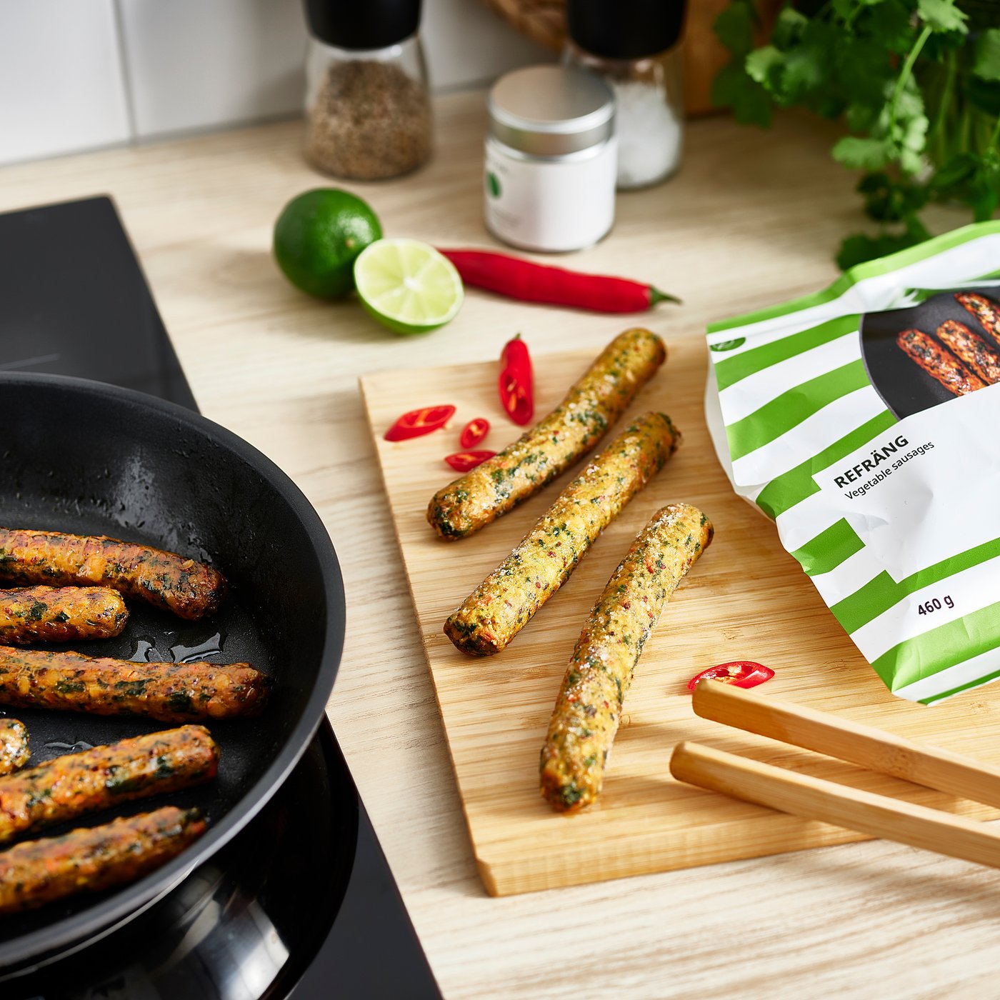 REFRÄNG vegetable sausages, frozen, 460 g