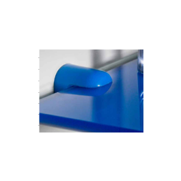 SET OF 2 GLASS CLIP HOLDERS P2.7xH3CM PLASTIC CARRYING CAPACITY 10KG SILVER COLOUR