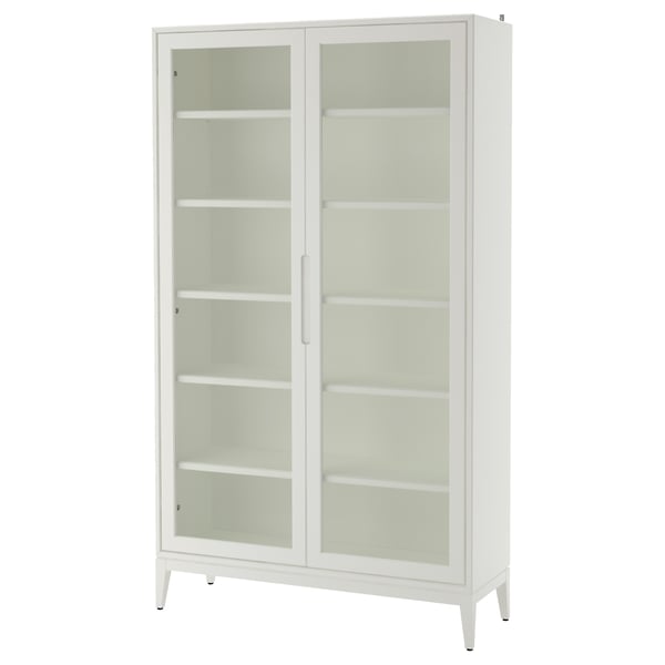 REGISSÖR - REGISSÖR Glass-door cabinet, white, 118x203 cm
