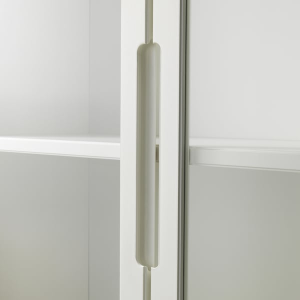 REGISSÖR - REGISSÖR Glass-door cabinet, white, 118x203 cm