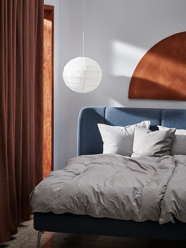 Ikea REGOLIT - Pendant lamp shade, white/handmade, 45 cm