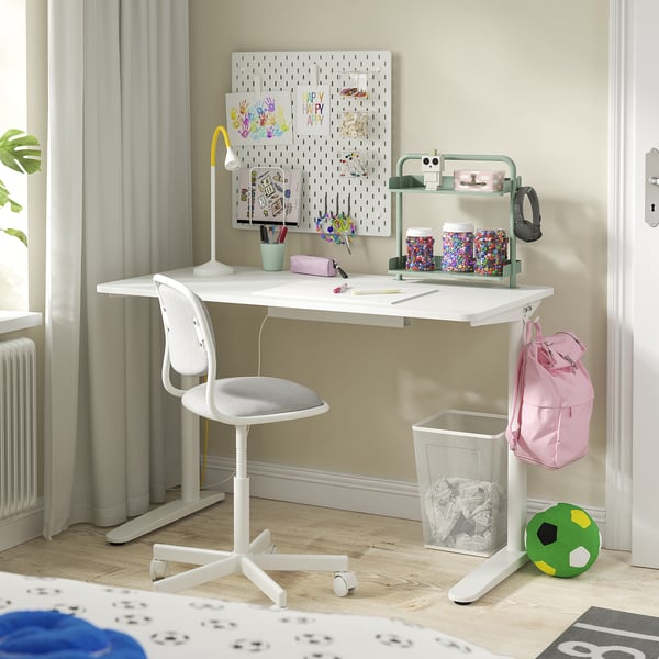 RELATERA - RELATERA Underframe for table top, white, 90/117 cm