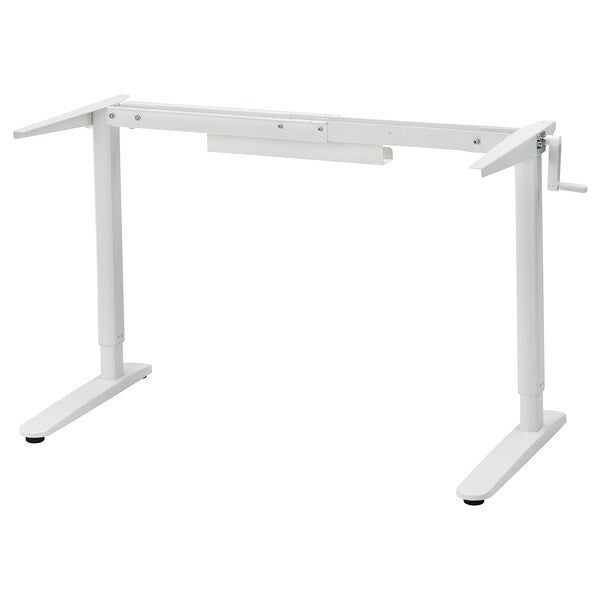 RELATERA - Underframe sit/stand f table top, white, 90/117 cm