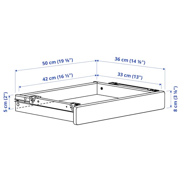 Ikea RELATERA - Drawer, white, 50x36x8 cm