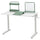 RELATERA desk combination sit/stand, white/light grey-green, 117x108x60 cm