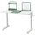 RELATERA desk combination sit/stand, white/light grey-green, 117x60 cm