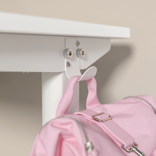 RELATERA desk combination sit/stand, white/light grey-green, 117x60 cm