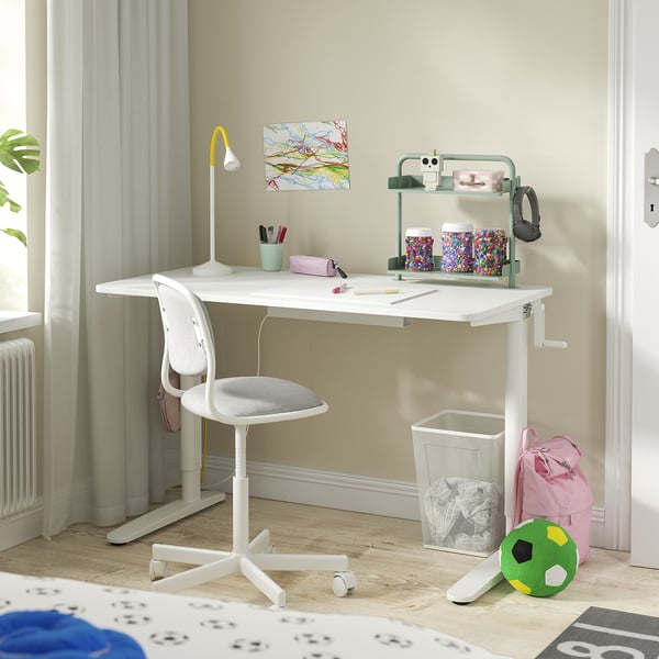 RELATERA - RELATERA Desk combination sit/stand, white, 117x60 cm