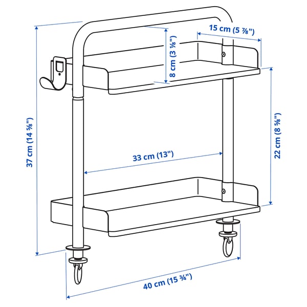 RELATERA desk combination, white, 90x60 cm