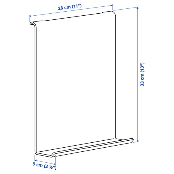 RELATERA writing-board, light grey-green, 28x33x9 cm