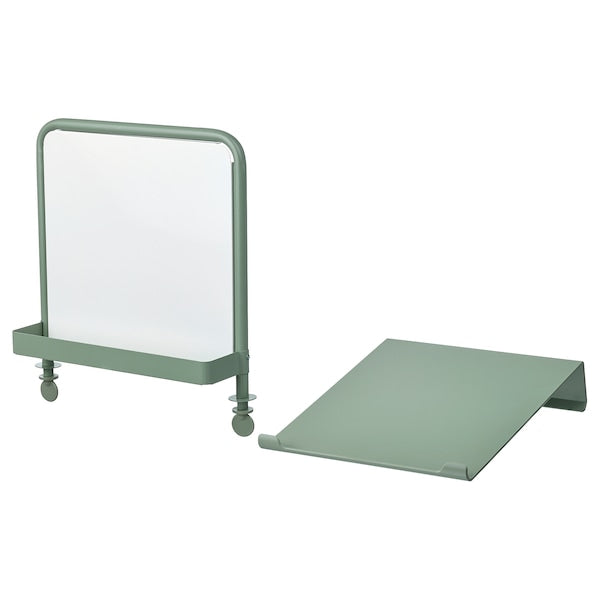 RELATERA - Writing board+whiteboard, set of 2, light grey-green