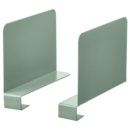 Ikea RELATERA - Book-end, light grey-green, 2 pieces