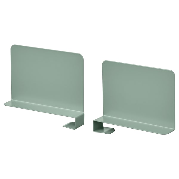 RELATERA - Book-end, light grey-green, 2 pieces