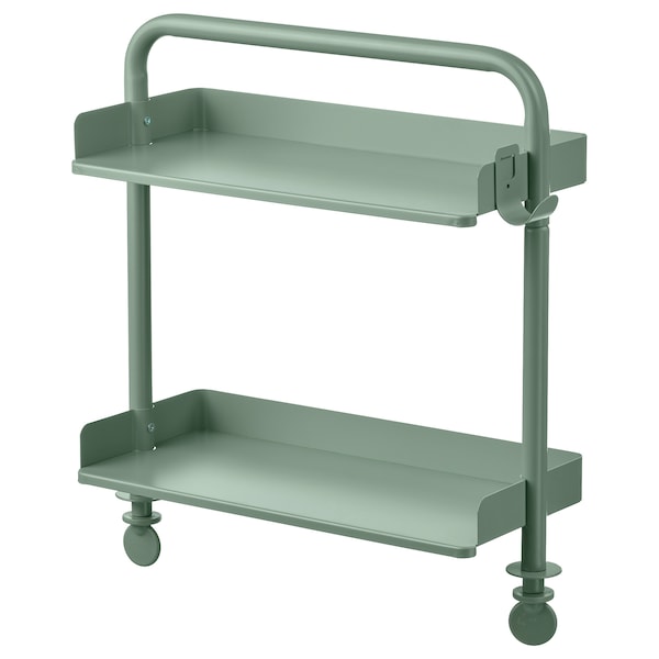 Ikea RELATERA - Desk top shelf, light grey-green, 40x37 cm