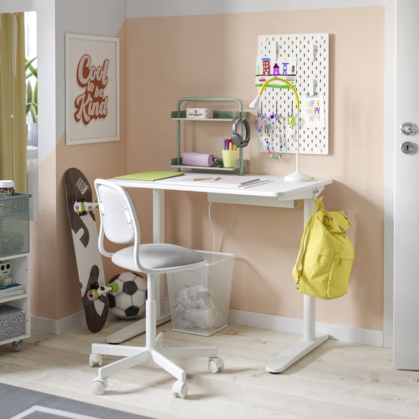 RELATERA desk top shelf, light grey-green, 40x37 cm
