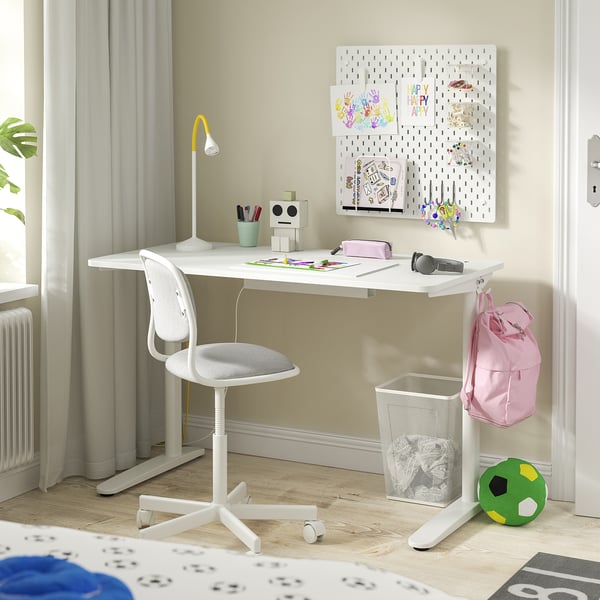 RELATERA desk, white, 117x60 cm