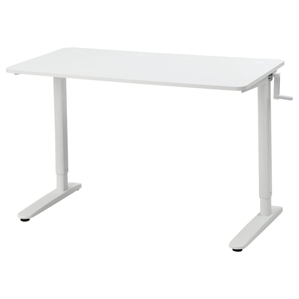 RELATERA desk sit/stand, white, 117x60 cm