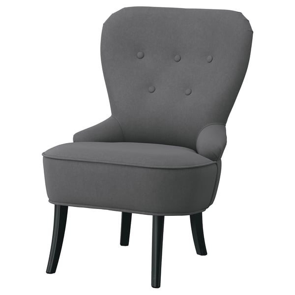REMSTA armchair, Hakebo dark grey, 60x88x72 cm