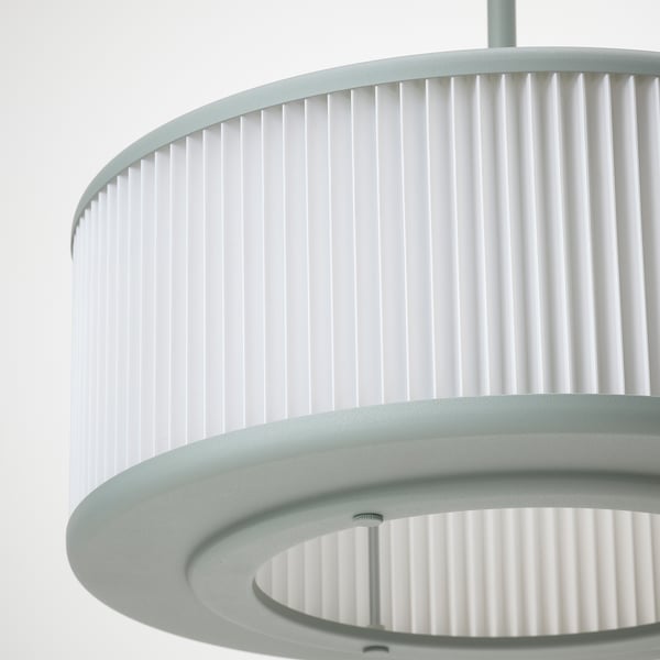 REMTÅNG - REMTÅNG Pendant lamp, grey-green, 38 cm