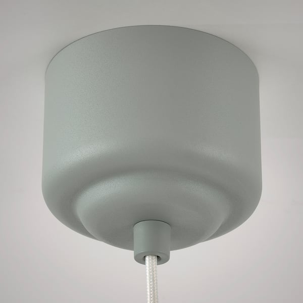 REMTÅNG - REMTÅNG Pendant lamp, grey-green, 38 cm