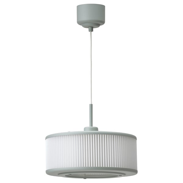 REMTÅNG - REMTÅNG Pendant lamp, grey-green, 38 cm