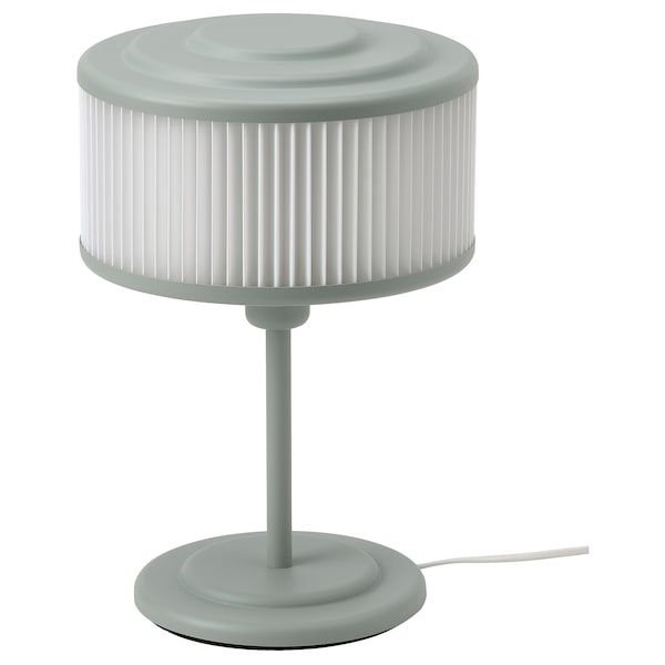 REMTÅNG - Table lamp, grey-green,37 cm