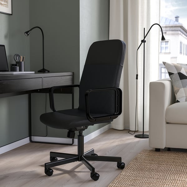 RENBERGET swivel chair, Bomstad black, 67 cm