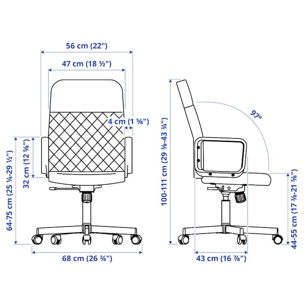 Ikea RENBERGET Swivel chair - Bomstad black ,