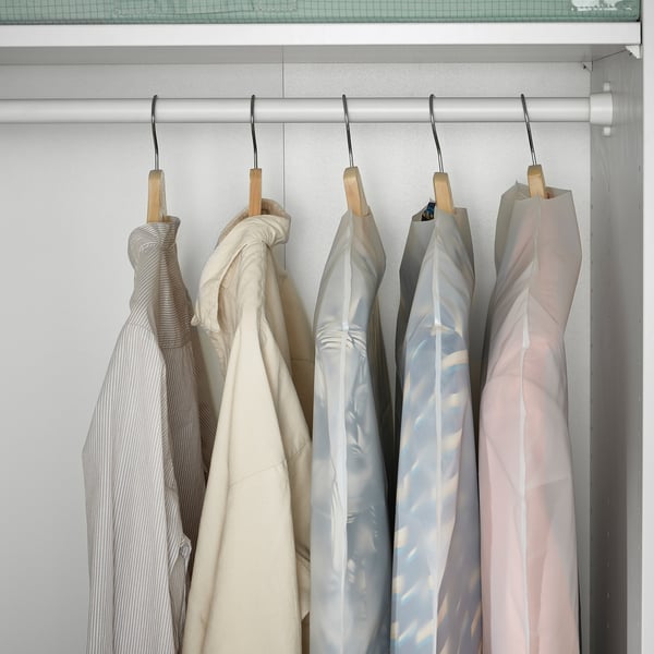 RENSHACKA clothes cover, transparent white, 105x60 cm