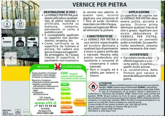 Bricocenter VERNICE IMPERMEABILIZZANTE INCOLORE PER PIETRA 1 LT