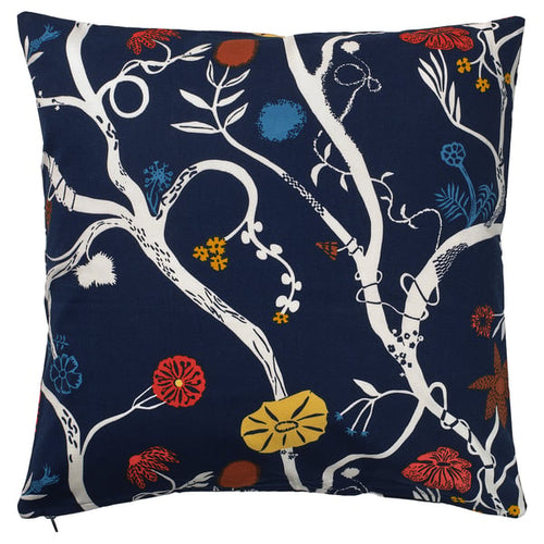 REVFINGERÖRT cushion cover, dark blue/multicolour, 50x50 cm