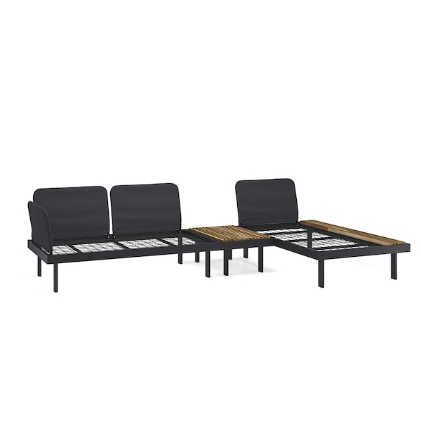 REVSKÄR - Outdoor furniture set, 3-seater, anthracite