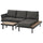 REVSKÄR 3-seat conversation set, outdoor anthracite/Frösön/Duvholmen dark grey, 69x45 cm