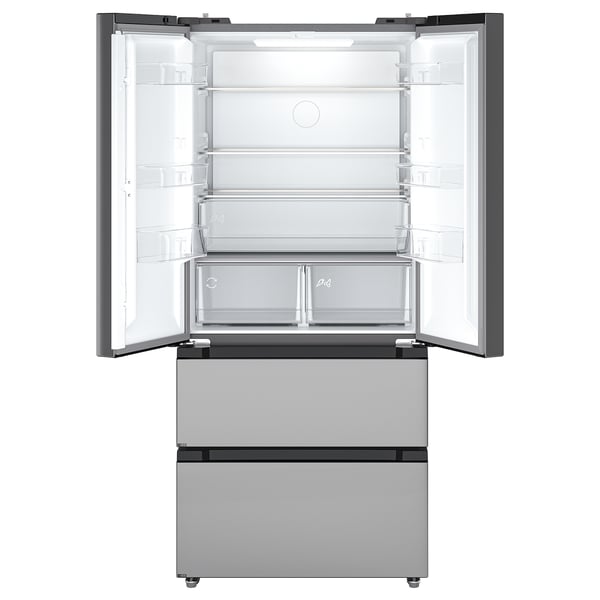 RIBBENÅS - Double door refrigerator/freezer, IKEA 700 freestanding/inox,347/169 l
